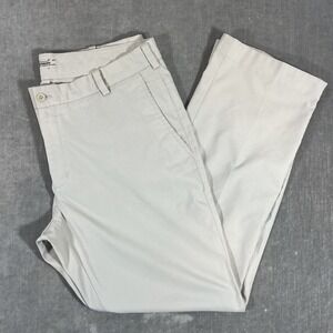 Nike‎ Golf Tour Performance Dri-Fit Men Sz 32 Flat Front Casual Golf Pants Khaki